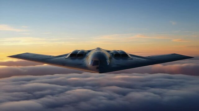 B2 Spirit plane in the sky.