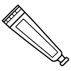 Minimal Toothpaste Tube Line Art