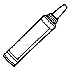 Minimal Toothpaste Tube Line Art