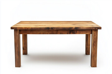 White isolated wooden table