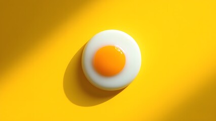 egg on a yellow background