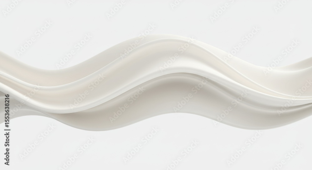 Poster abstract white cream wave pattern on light background for minimalist design