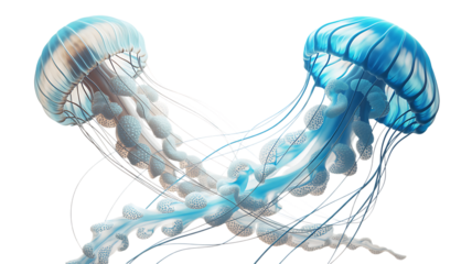 Blue Jellyfish Duo