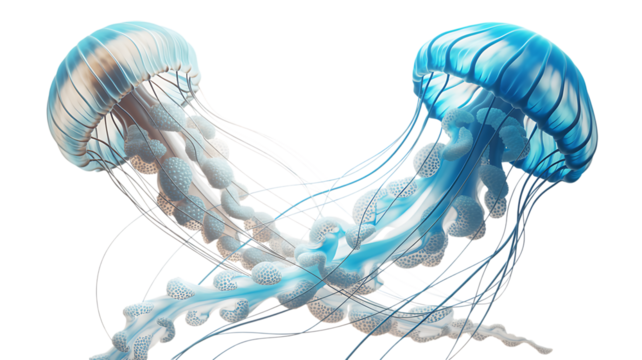 Blue Jellyfish Duo