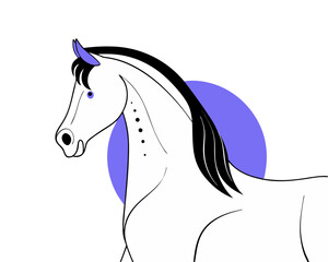 Dynamic Equine Grace: A Versatile Vector Illustration of a Majestic Horse in Motion, Perfect for Equestrian, Wildlife, and Farm-Themed Designs