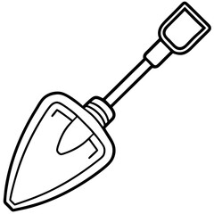Construction Tool Power Trowel Outline Vector