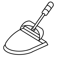 Construction Tool Power Trowel Outline Vector