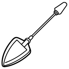 Construction Tool Power Trowel Outline Vector