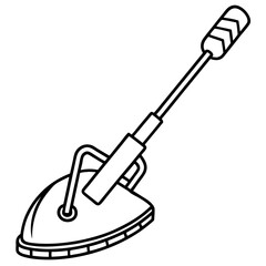 Construction Tool Power Trowel Outline Vector
