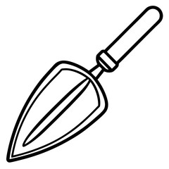 Construction Tool Power Trowel Outline Vector