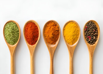 spices in spoons