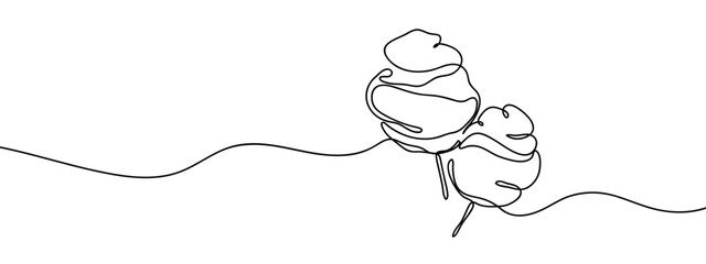 Continuous line, cotton candy, dessert, food illustration Minimal hand drawn line vector cut out background editable stroke.