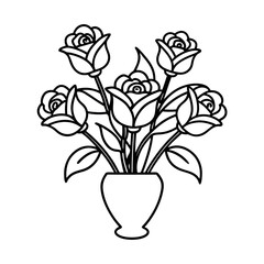 Outline Drawing Vector Floral Centerpieces Art