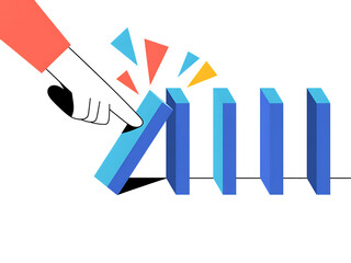 Domino Effect Illustration