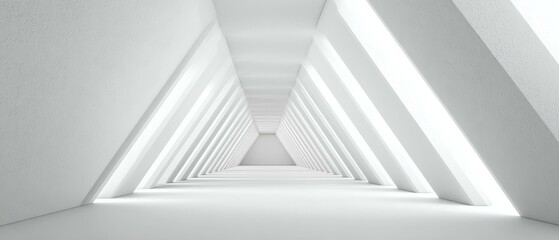 Abstract White Architectural Corridor