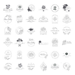 Floral Rose Logo. Elegant, nice and creative flower logo for various design projects. Rose logo can be used as symbols, icons, or others template.