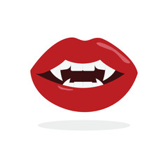 Vampire Teeth Icon Vector Design.
