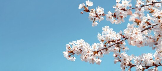 Blossoming Branches Against a Clear Sky