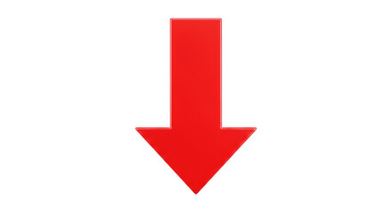 Red Arrow Pointing Downward Symbol.