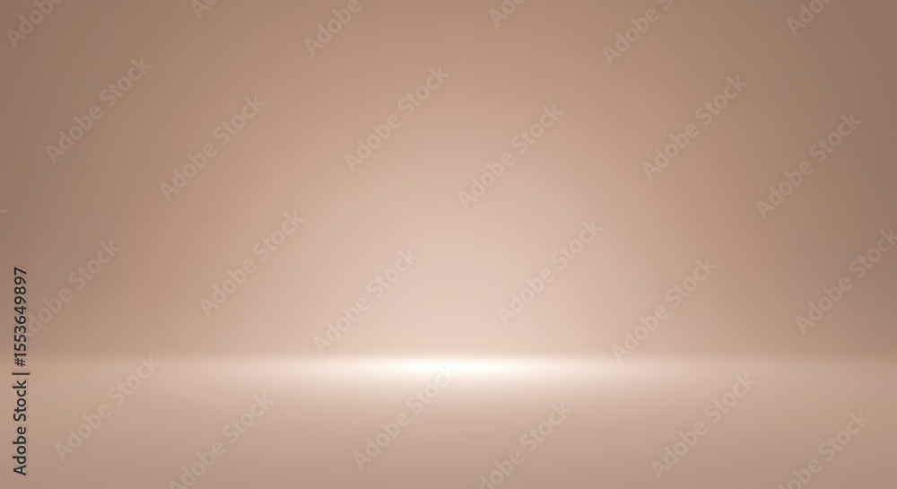 Poster soft gradient beige background with subtle light reflection for design and creative projects
