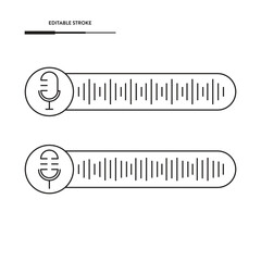 Voice Message Icon Set Vector Design.