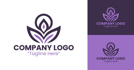 Elegant and Minimalist Logo Designs for Professional Businesses and Branding in Purple