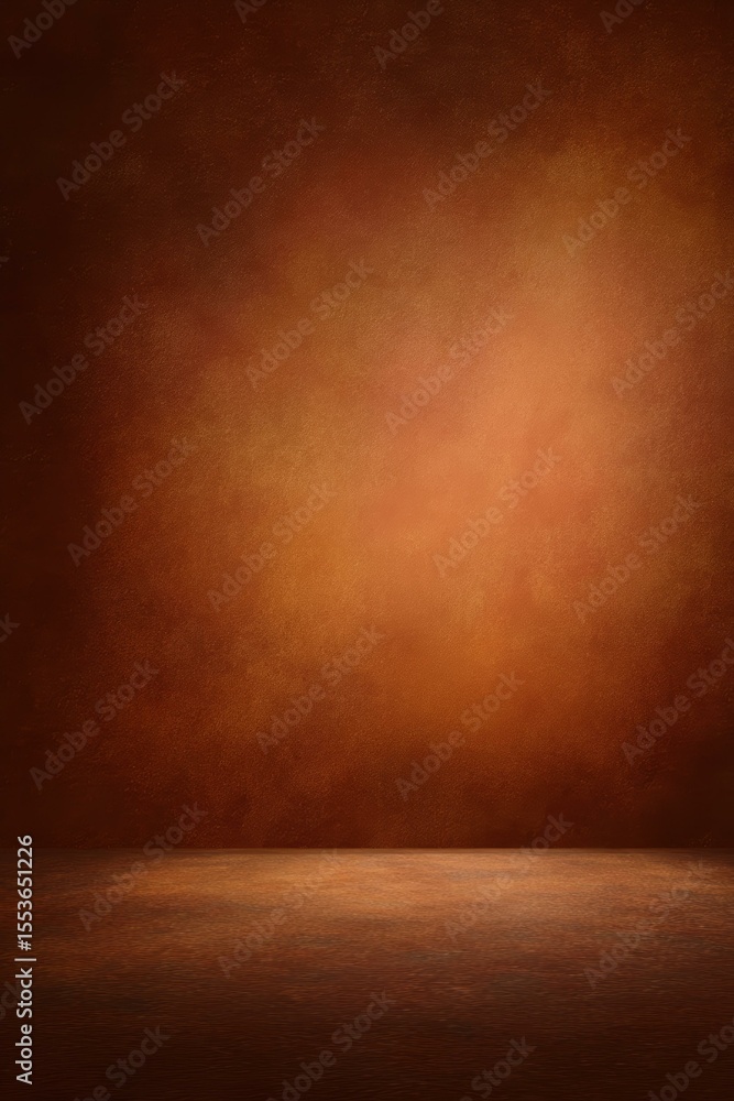 Poster rustic brown studio background with empty floor