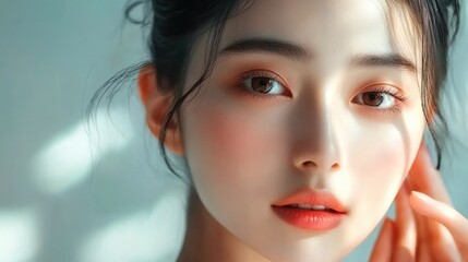 Asian Women's Beauty Image (Skin Care, Body Care, Beauty Salon)