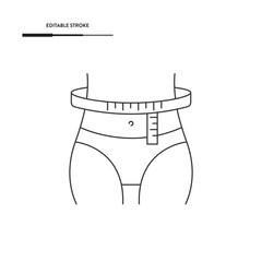 Waist Circumference And Slimming Icon Vector Design.