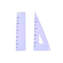 Two Simple Rulers. School Stationery. Back to School Concept. Elements of Mathematics
