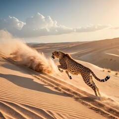 Obraz premium Cheetah in dunes