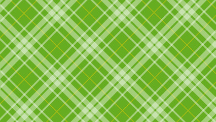 Green and white diagonal plaid fabric texture background. Luxury plaid checkered seamless pattern.