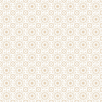 Seamless Geometric Brown Batik Tile Pattern
