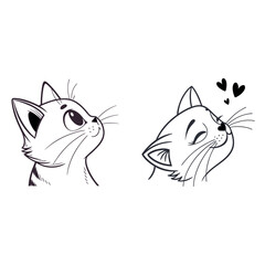 "Minimal Cat Face Illustration – Clean and Cute Vector Design in EPS Format"

