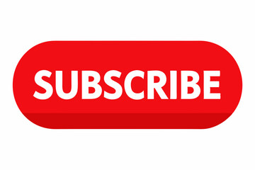 Bold red subscribe button with white text on a white background