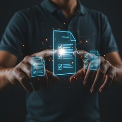 Close up of a healthcare professional holding a syringe and vaccine vial