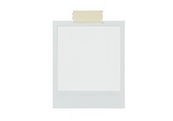 Blank polaroid frame isolated on transparent background