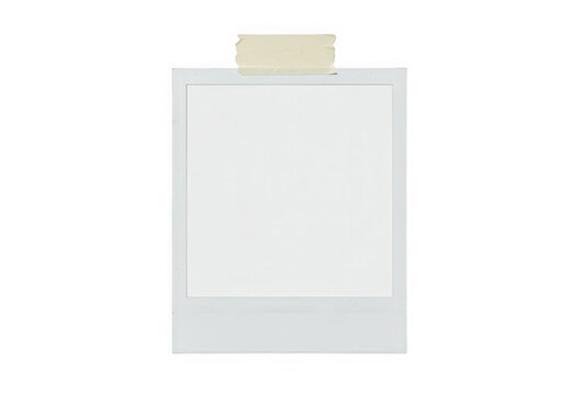 Blank polaroid frame isolated on transparent background