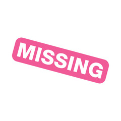 Missing Letter Rubber Stamp Vector Template
