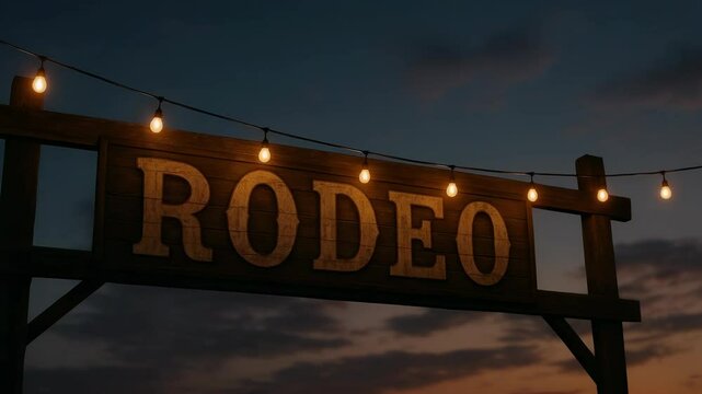Exciting rodeo event showcases thrilling competitions under the evening sky