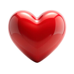 red heart isolated on white