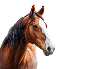 Obraz premium Chestnut horse portrait on black background