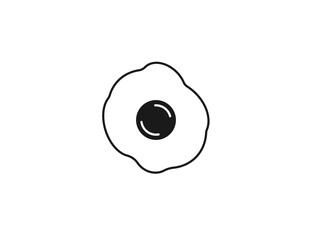 Egg, food icon. Vector illustration.