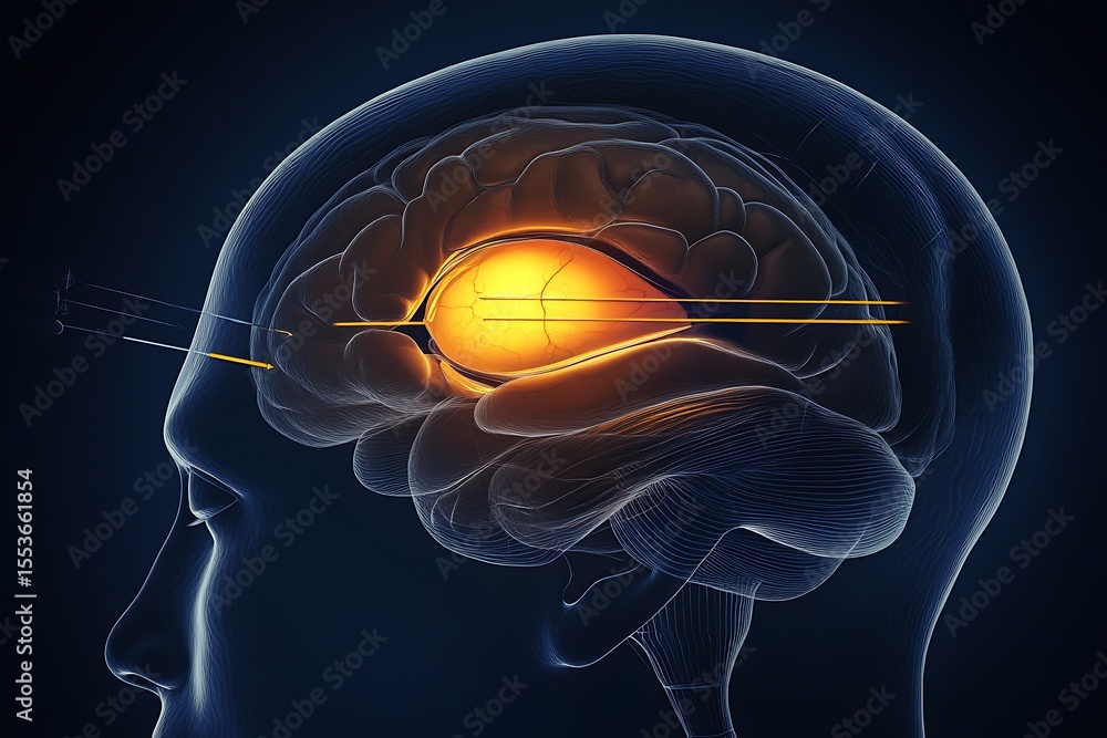 Poster labeled diagram of the brain's occipital lobe, illustrating its function in visual processing and im
