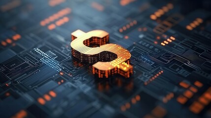 Dynamic financial technology background featuring a fintech icon and digital data elements