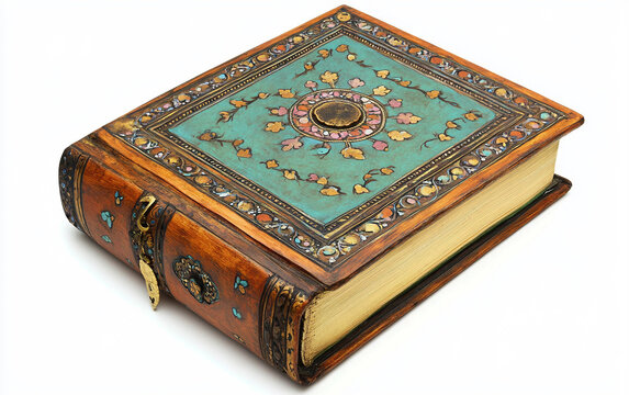 Exquisite Sikh scripture book with a decorative and spiritual touch. Generative AI.