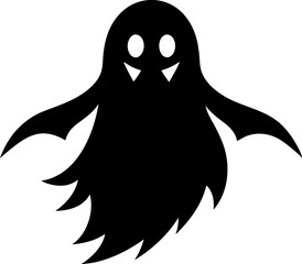 Spooky Ghost Silhouette Vector Illustration 