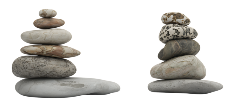 Balanced Stone Stacks Serenity and Stability - Powered by Adobe
