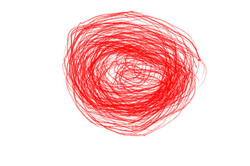 red doodle scribble for scrapbook, planner, designs