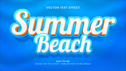 summer beach editable text effect 